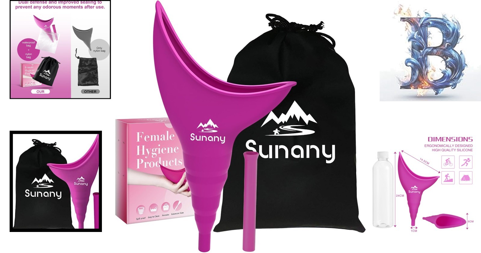 Portable Female Urinal with Silicone Funnel – Hygienic Travel Solution