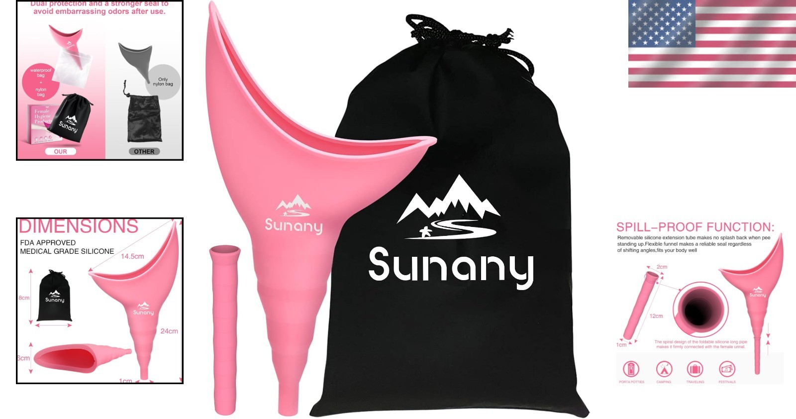 Versatile Reusable Urination Device – Women’s Silicone Funnel for Travel & More