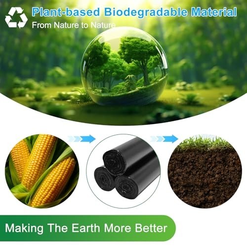 Biodegradable Portable Toilet Bags – 8 Gallon Camping Waste Bags for Travel & Ou