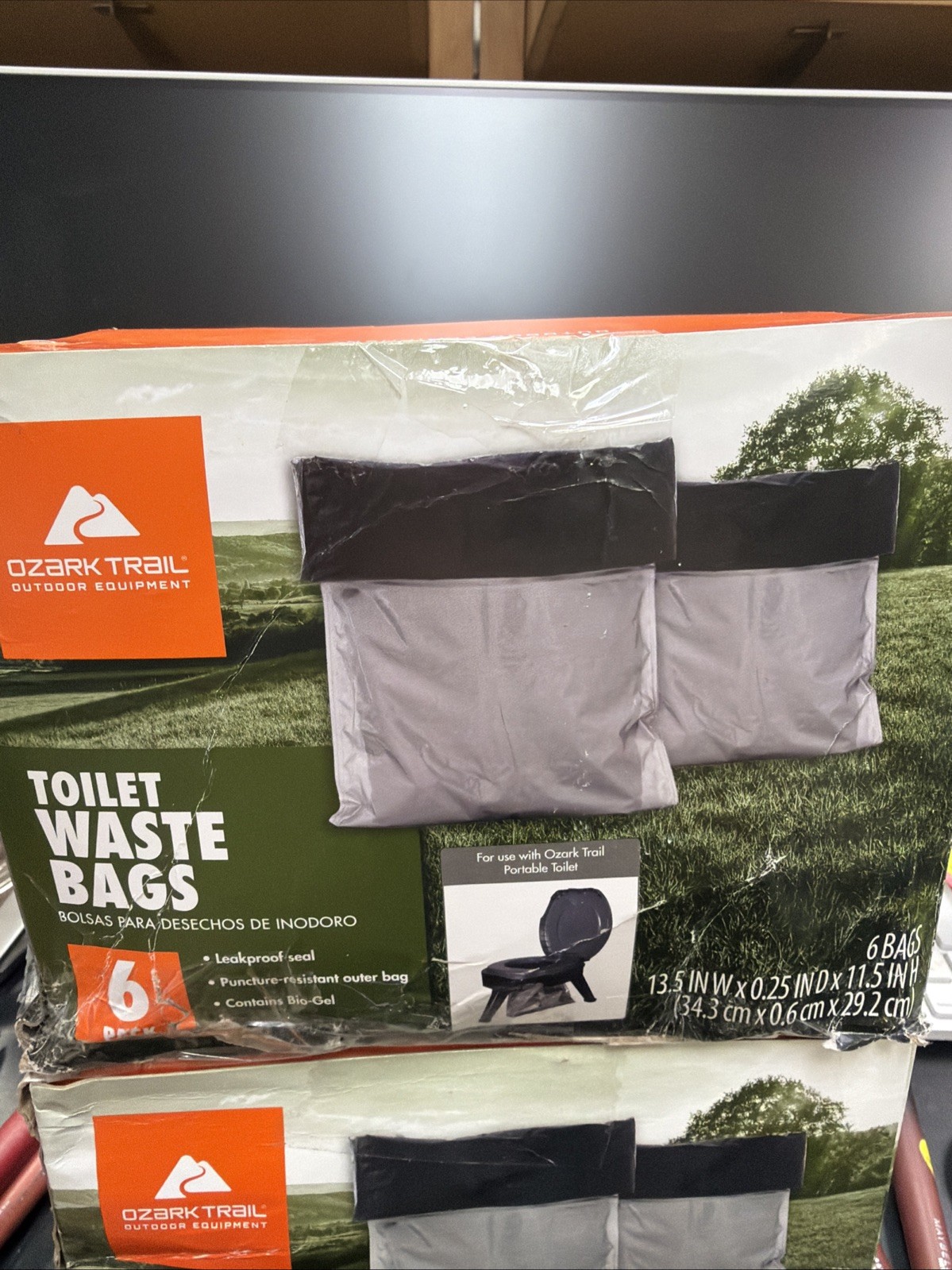 Ozark Trail Toilet Waste Bags 6 Pack Each Box 13.5 In W X 0.25 In D X11.5 In H