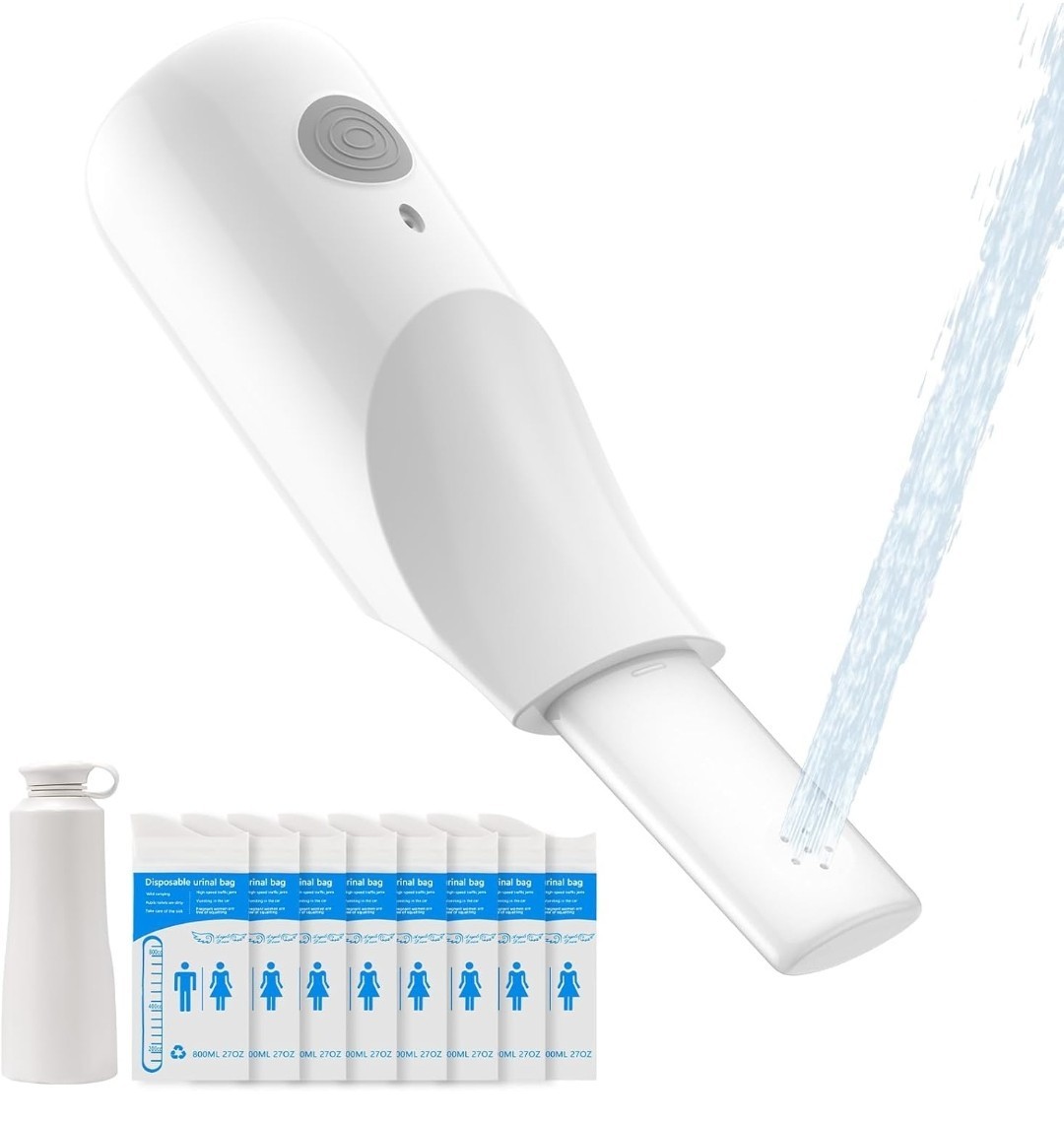 Portable Travel Bidet & 8 PCS Disposable Urine Bag, for Women/Men Baby Cleani…