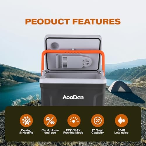 Upgrade (25Liter) Electric Car Cooler and Warmer with New Removable 27 Quart