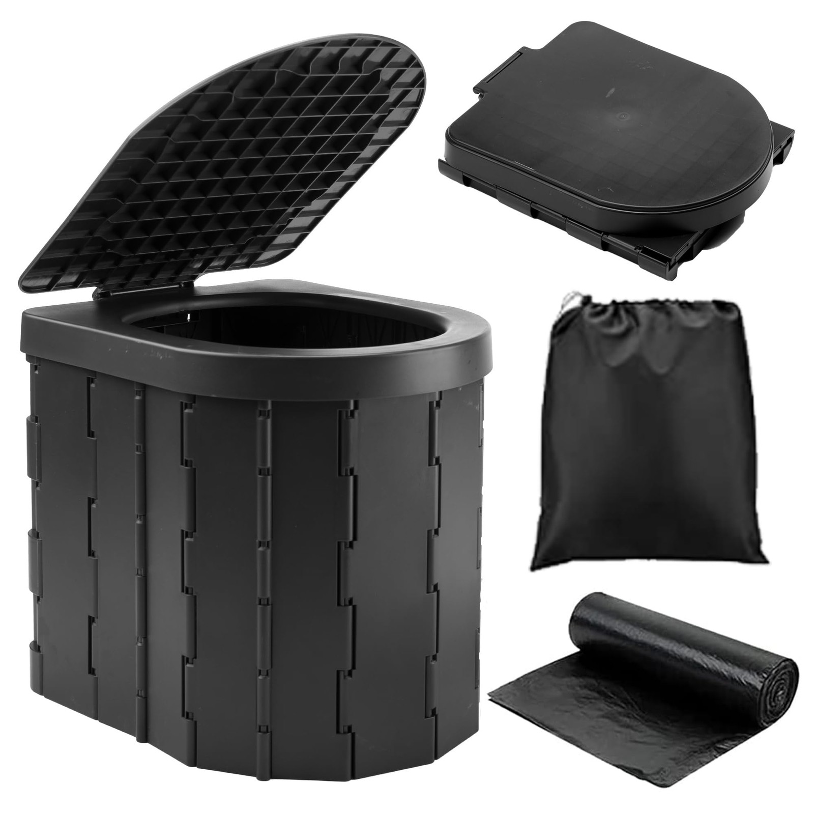 Camping Toilet, Portable Toilet for Adults & Kids, Foldable Potty & Outdoor E…