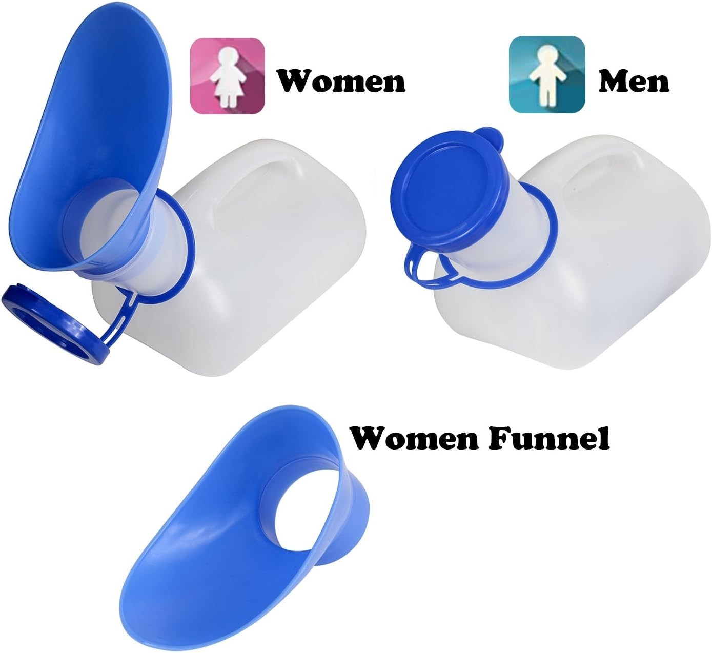 Multi-Purpose Portable Pee Bottle – 33.8 oz for Elderly, Travel & Outdoor Use
