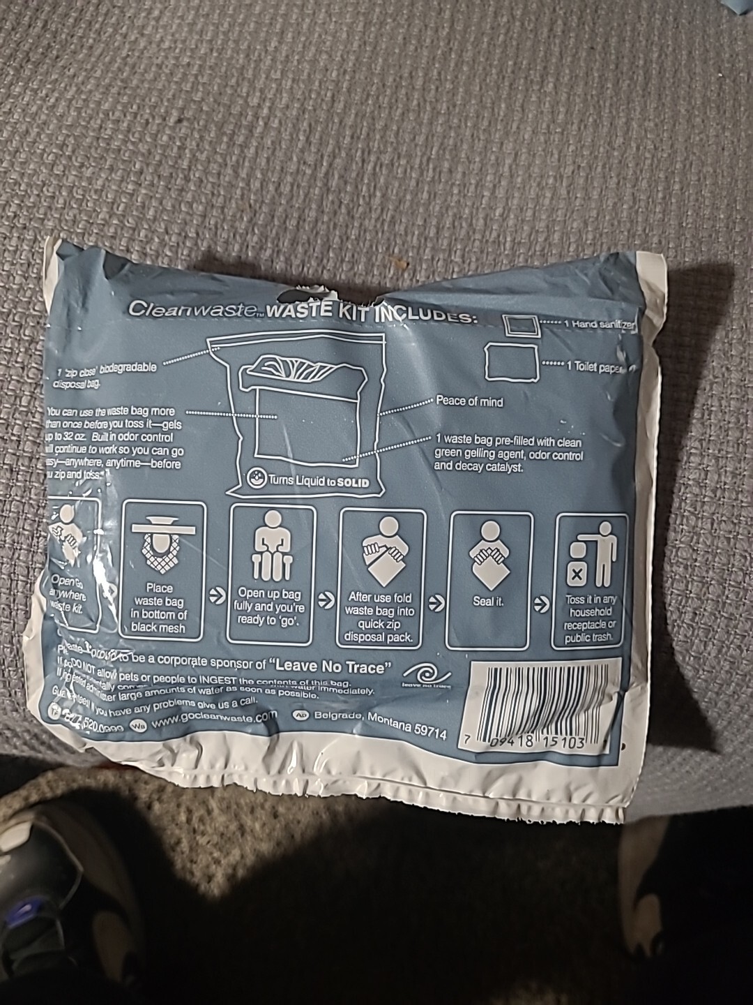 Cleanwaste Go Anywhere Toilet Kit
