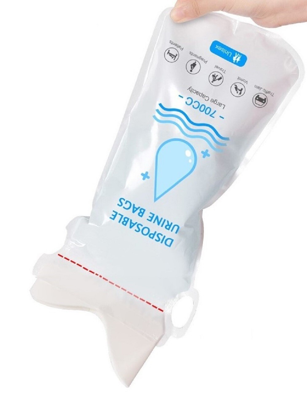 12-Pack 700ML Urinal Perfect Disposable Emergency Vomit Pee Bags Car Travel