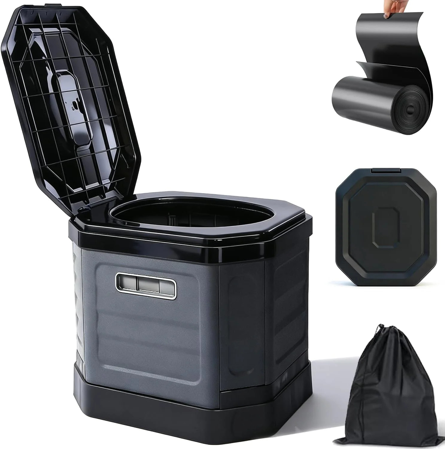 Camping Toilet for Adults – Portable Folding Toilet with Lid,Travel Portable Pot