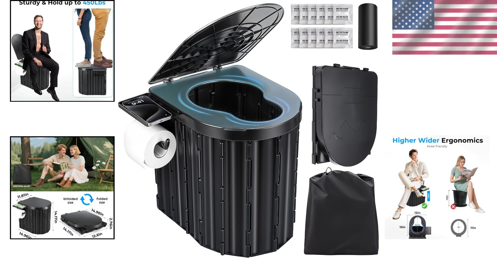 Travel Ready: Lightweight Portable Toilet for Camping, RV, Truck & Beach Use