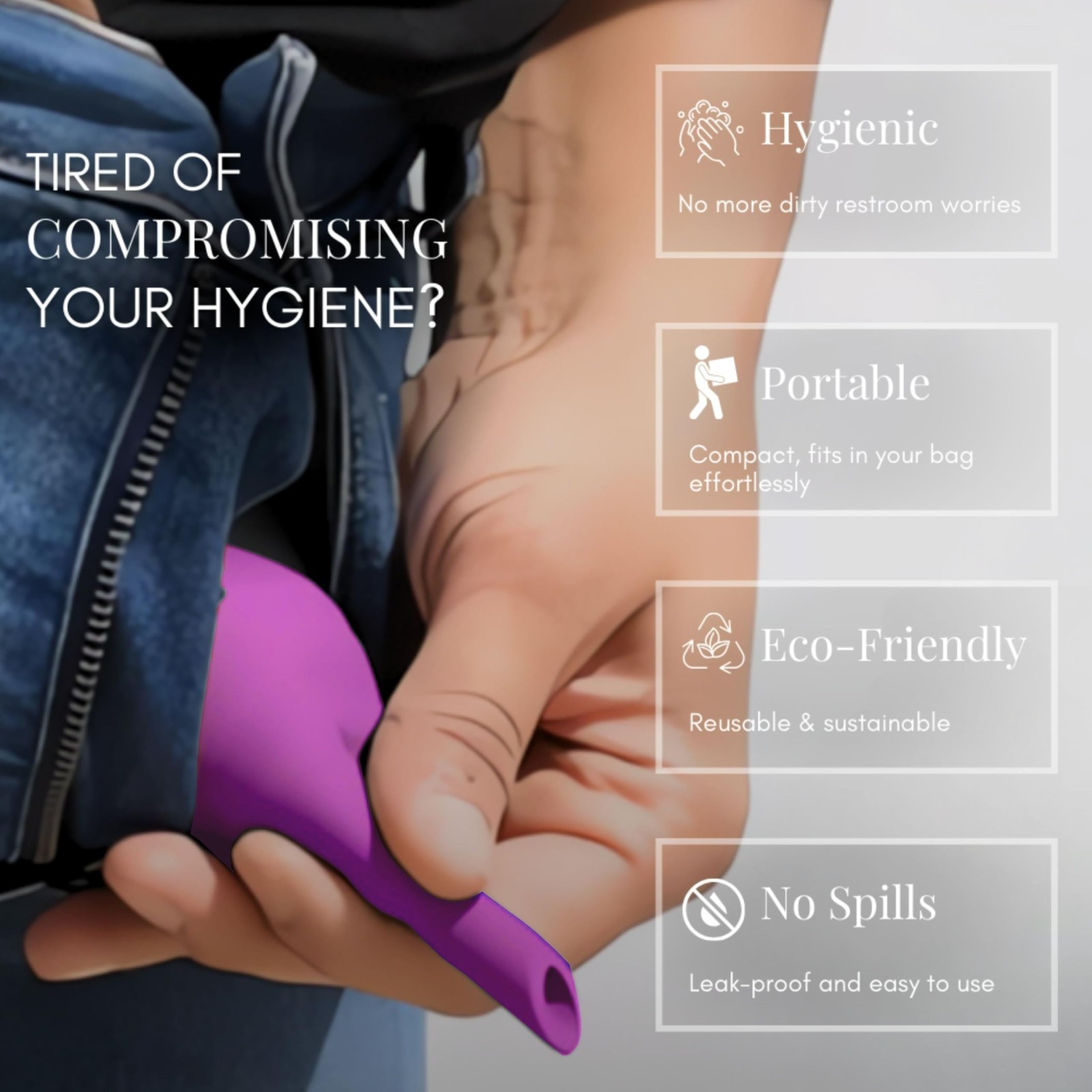 Portable Female Urinal Device – Collapsible Pee Funnel for Travel, Camping, Hiki