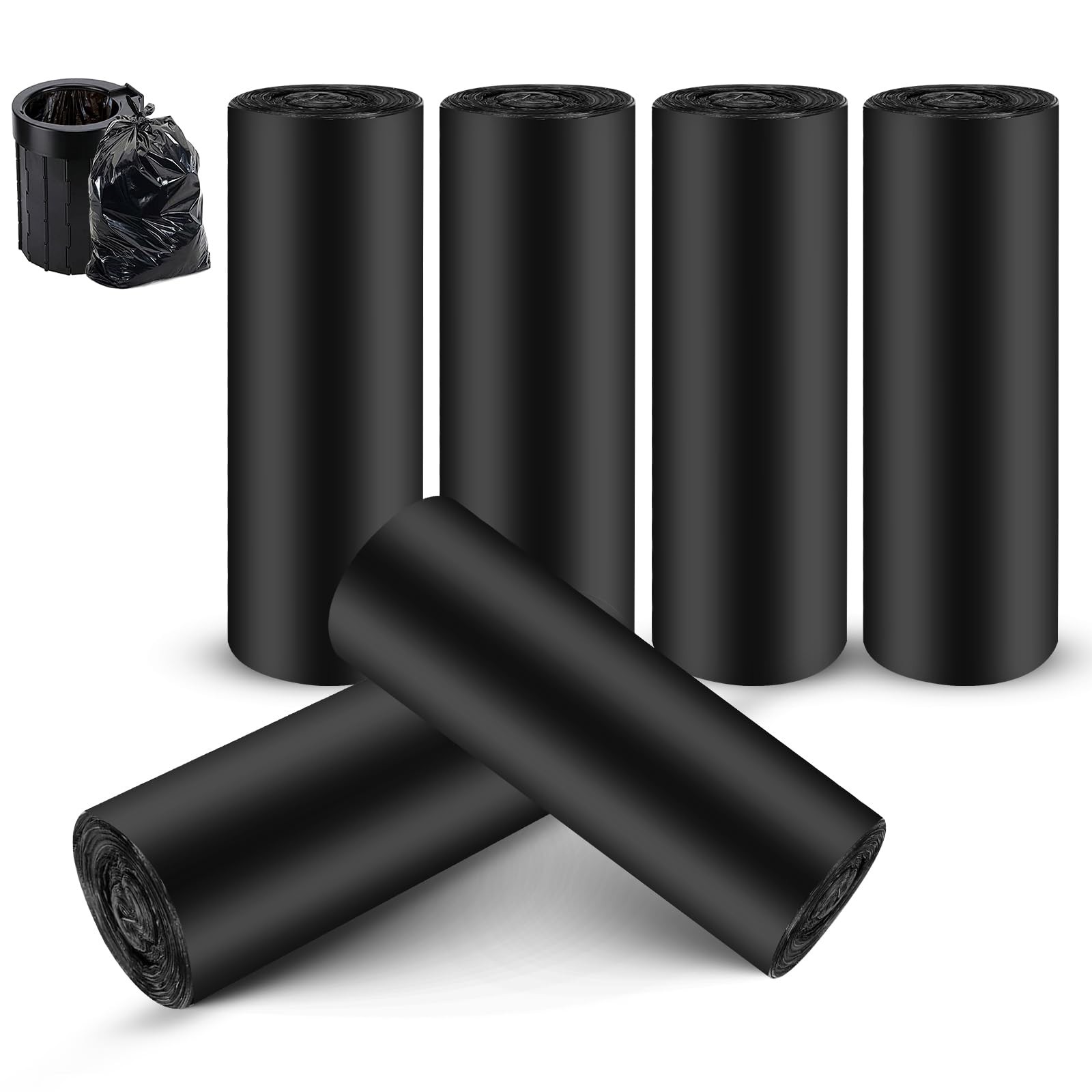 Flintronic Camping Toilet Bags, 120 PCS 1 Count (Pack of 120), 6 Roll（120pcs）