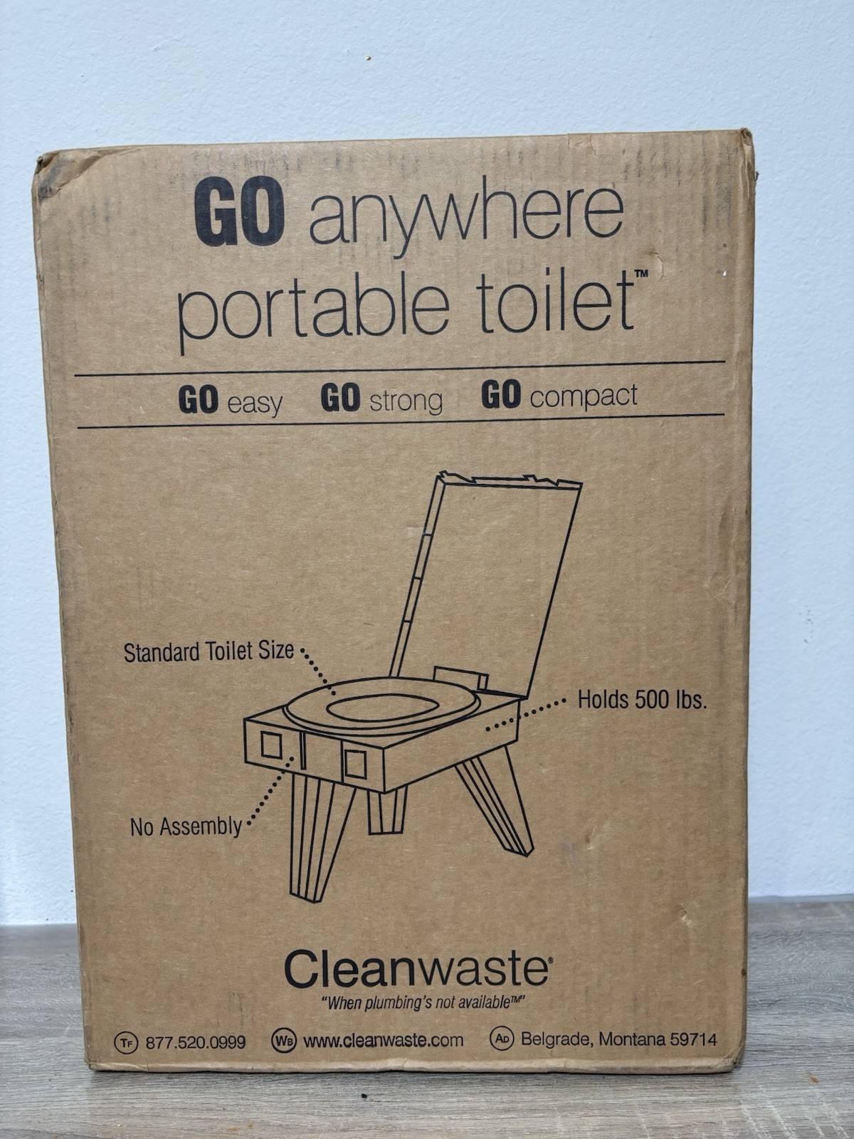 Cleanwaste GO Anywhere Portable Toilet Seat – Foldable Camping Toilet US