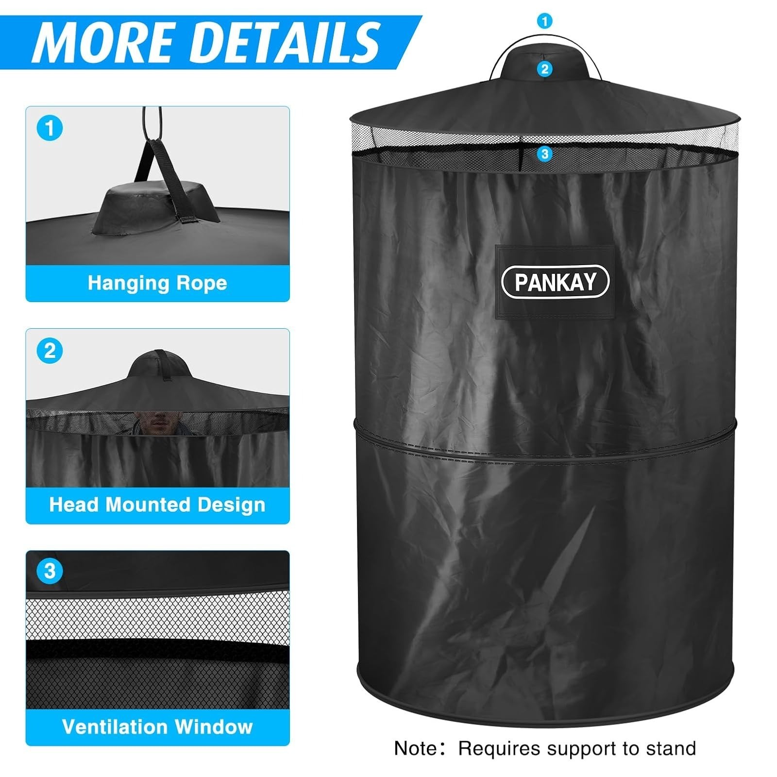 Pankay Portable Outdoor Camping Toilet Tent – Pop Up Privacy Shelter
