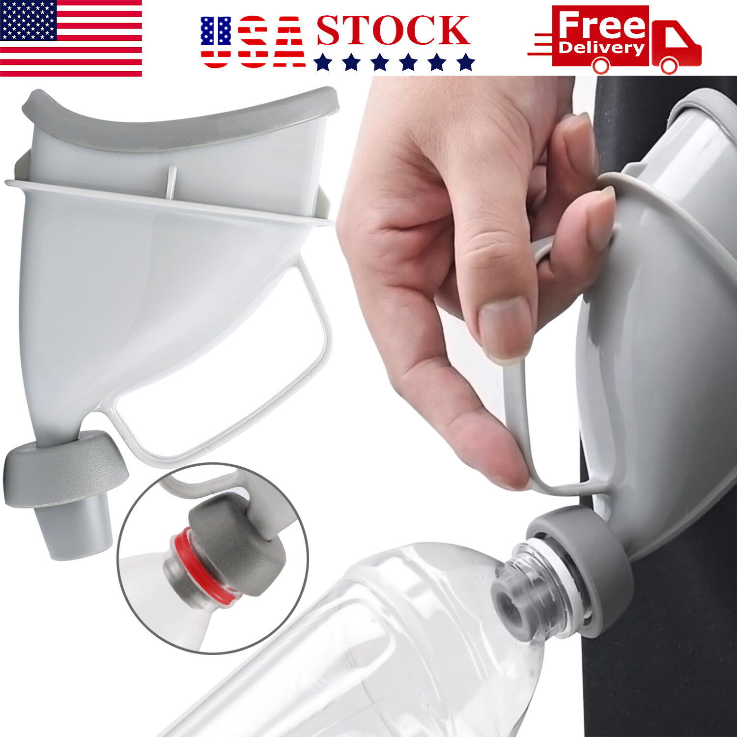 Unisex Portable Potty Pee Funnel Adult Emergency Urinal Device Outdoor Toilet US