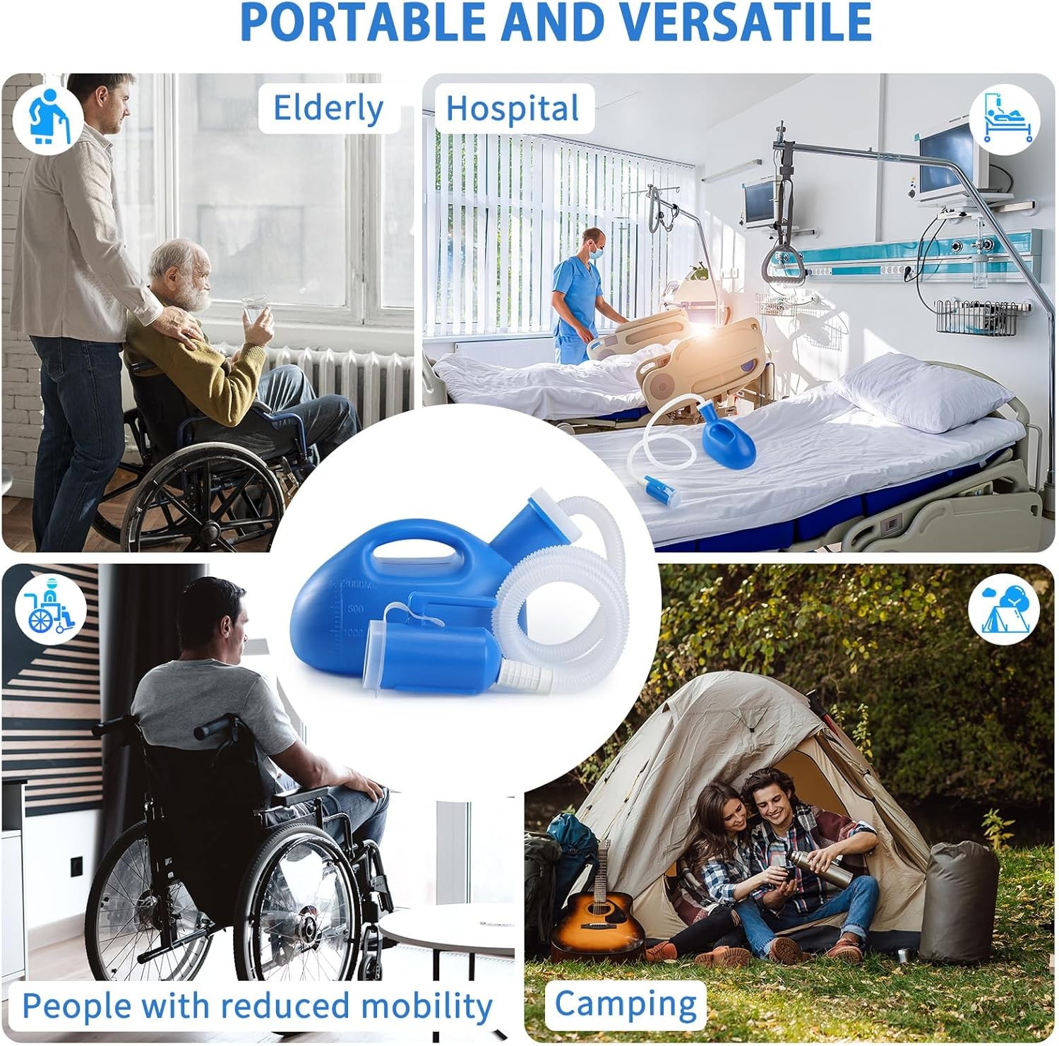 ONEDONE Urinals for Men – Portable Urinal for Men Spill Proof Nighttime Men’s Ur
