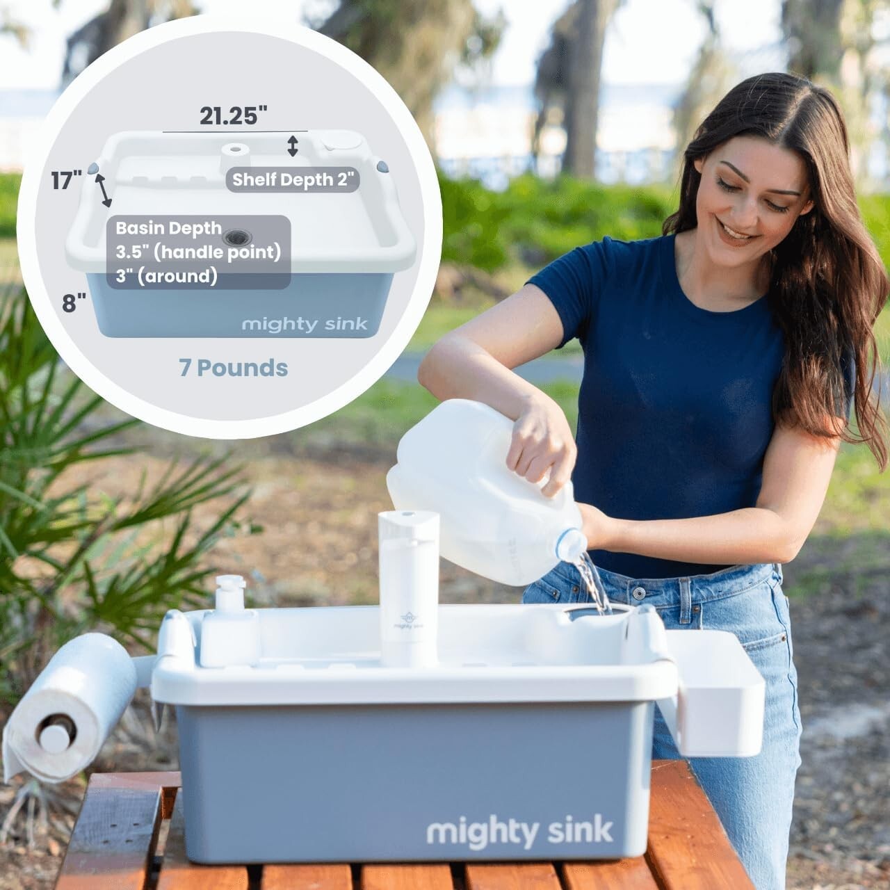 Enhanced Portable Sink: Patented Design, Electronic Faucet, 2-Gallon Capacity…