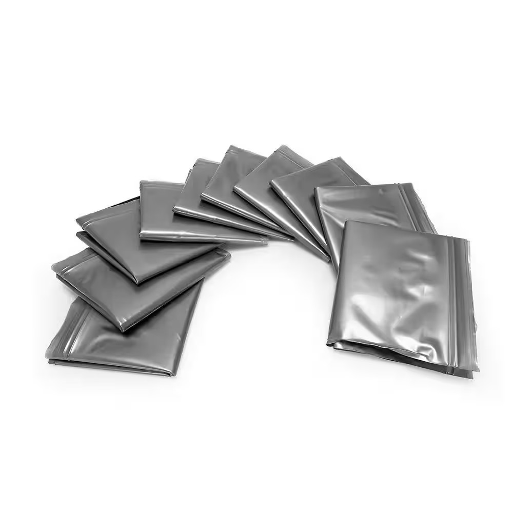 Leak Proof Double Lined Camping Toilet Waste Bags in Black (10-Pack)