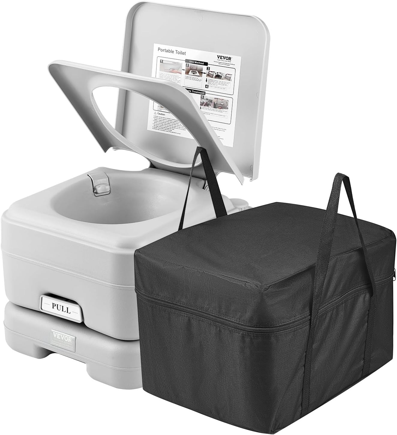 Push-Button Pressurized Flush Toilet – Safe for Kids & Adults, Travel Essential
