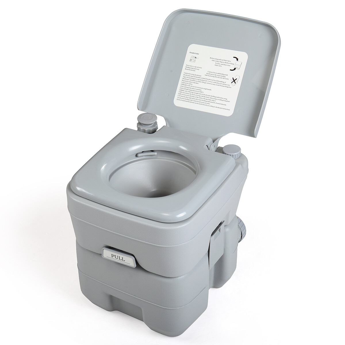 5 Gallon Portable Toilet Flush Potty Travel Outdoor for Camping & Boat