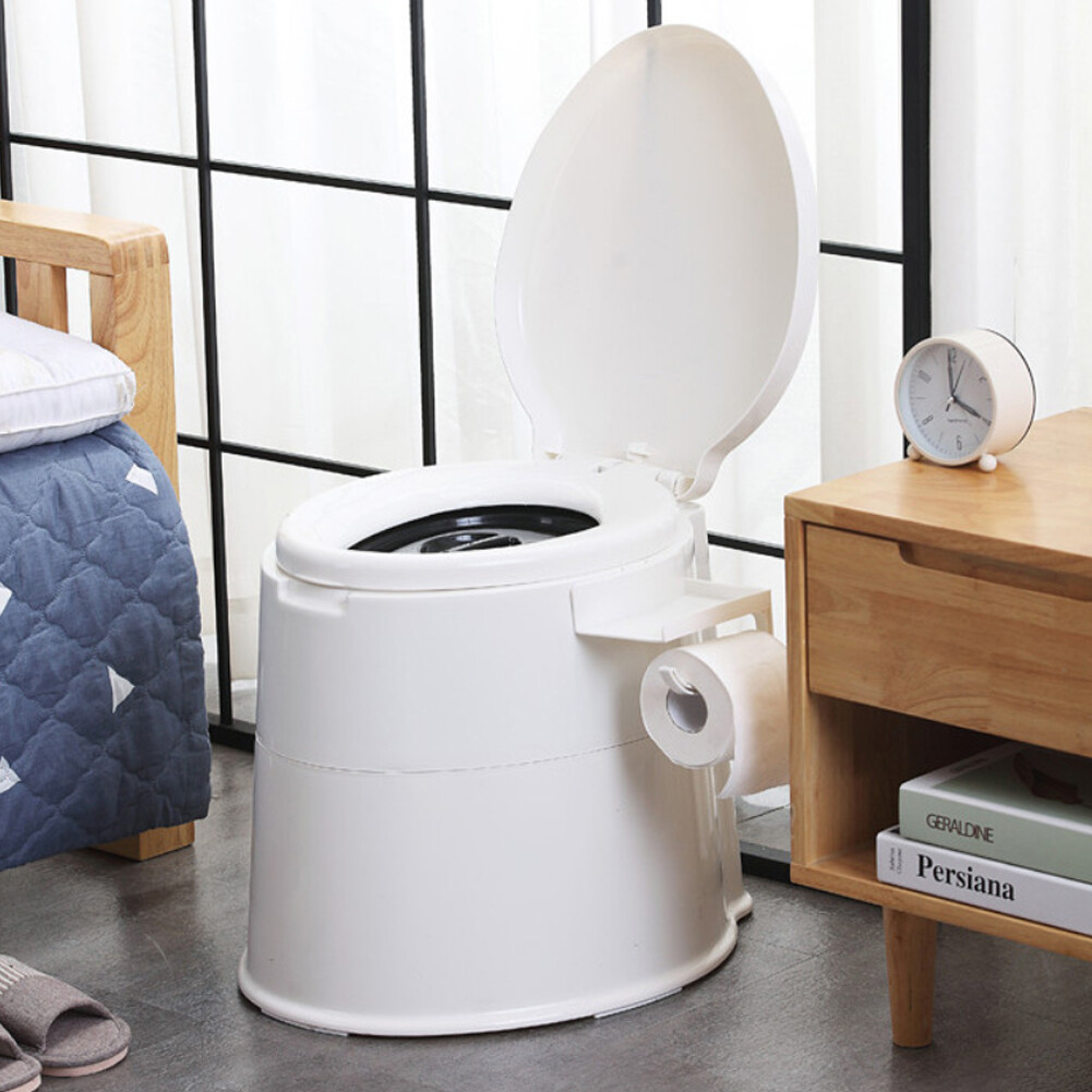 US 5L Portable Outdoor Indoor Travel Camping Bucket Toilet Vehicle Potty Commode