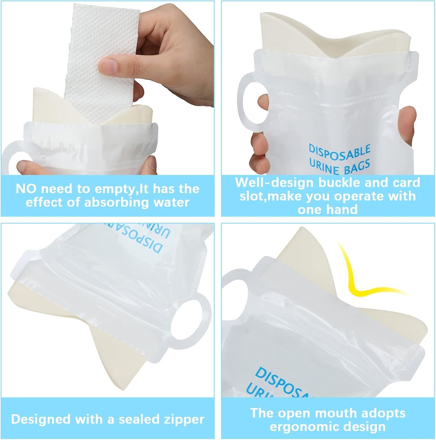 20pcs Disposable Emergency Urinal Bag Portable Travel Vomit Bag for Camping