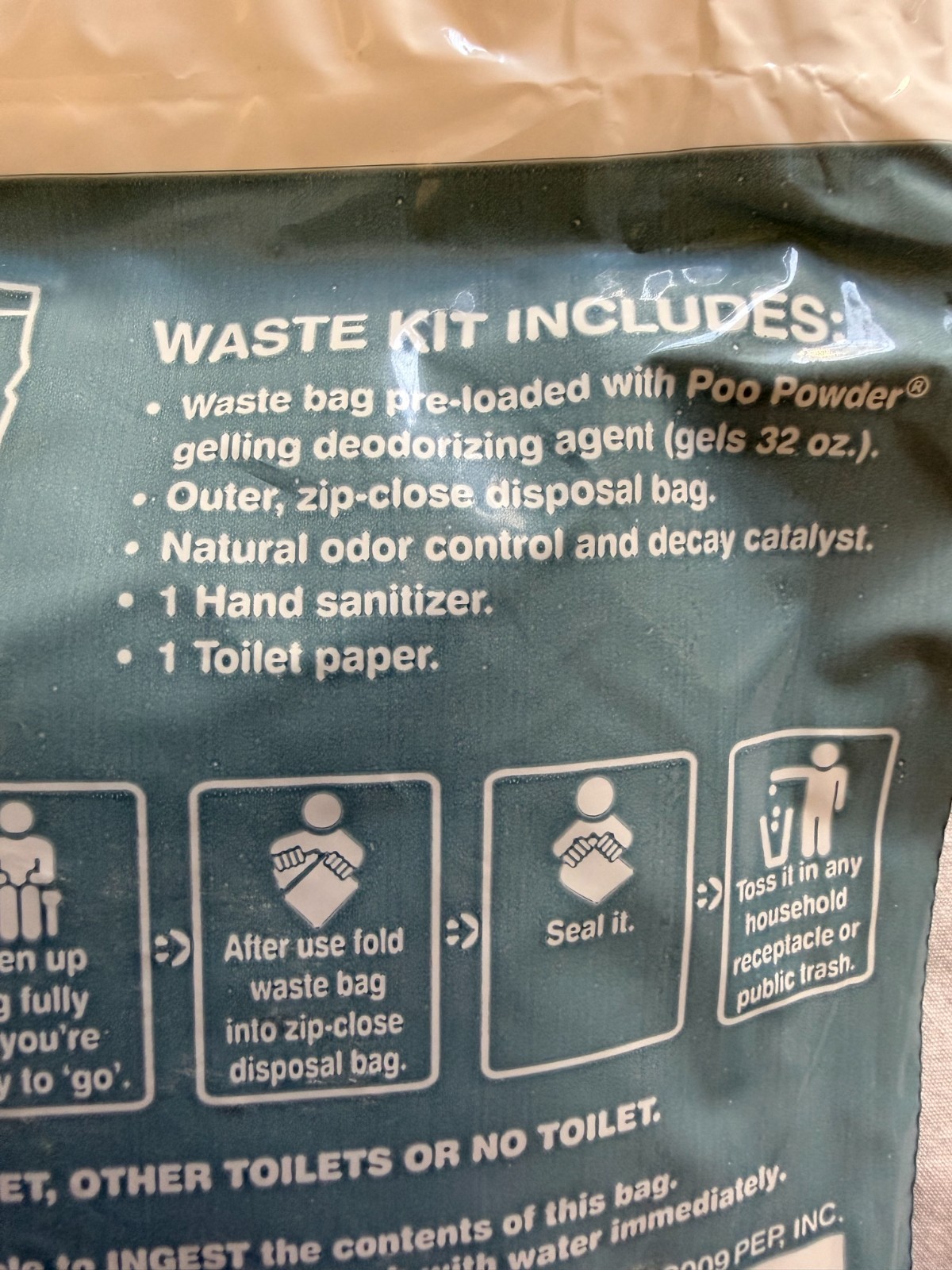 Cleanwaste GO Anywhere Toilet Kit WAG Bag Portable Camping Emergency Toilet