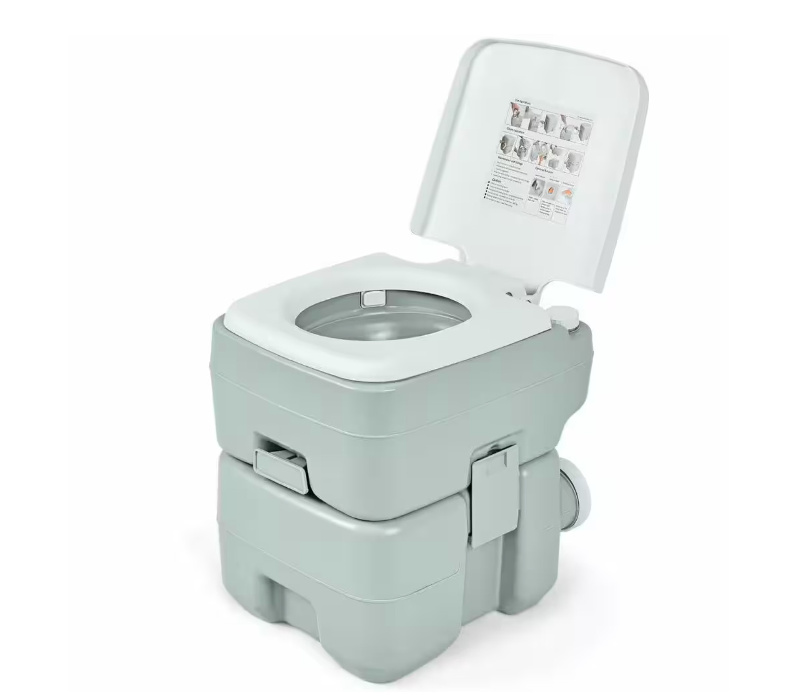5.3 Gallon 20L Portable Travel Toilet RV Camping Indoor Outdoor Potty Commode