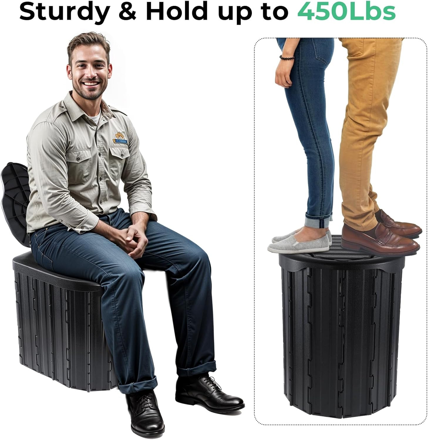 Camping Toilet, Portable Toilet for Adults, Camp Toilet with Handbag, Travel Pot