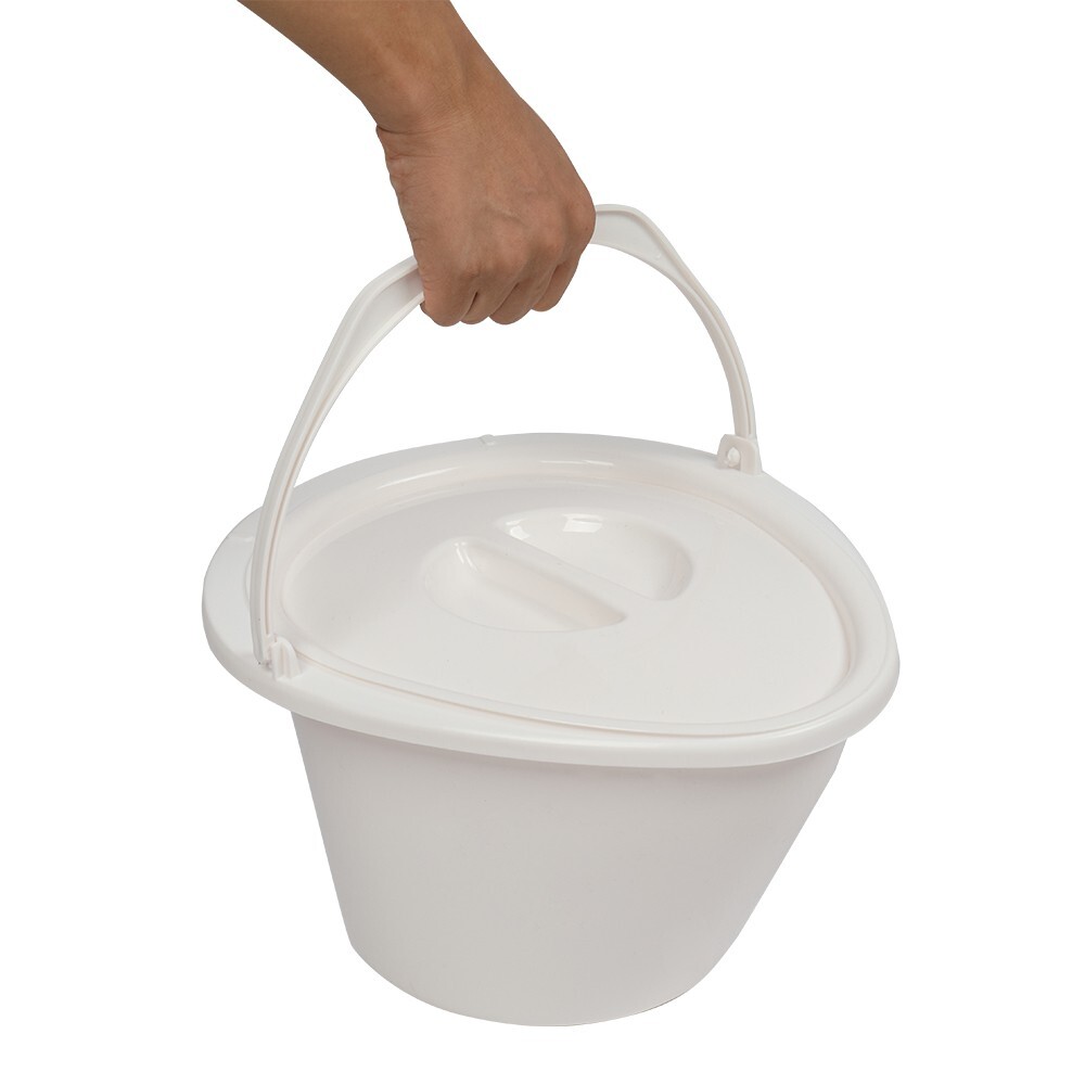 White Camping Portable Toilet Travel Outdoor RV Commode Potty+Tissue Box NonSlip