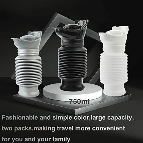 Portable Emergency Urinal 2-Pack, 750ml Travel Toilet for Car & Camping, Mini Pe