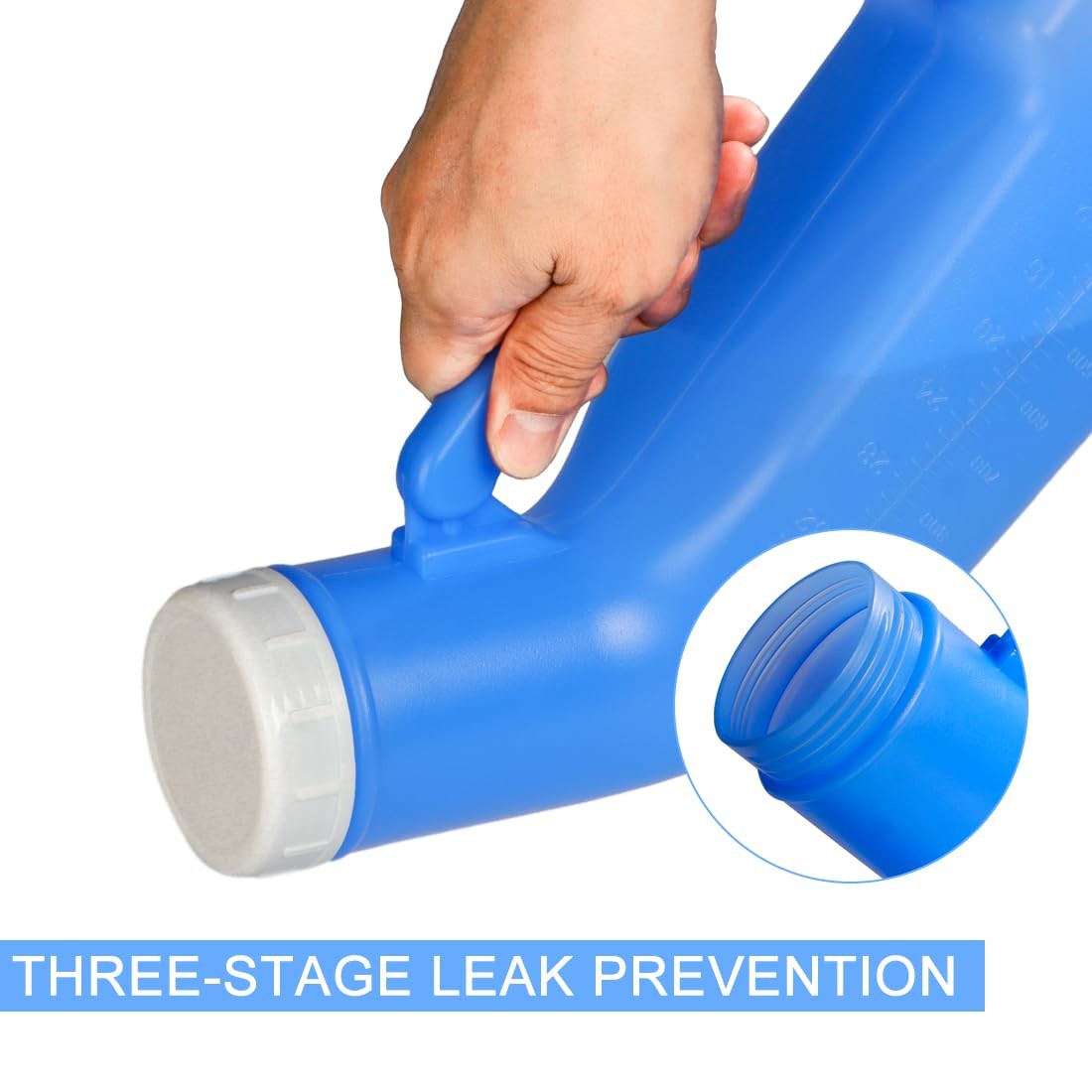 Portable Urinal Bottle 1L Spill Proof Pee Bottle for Men Travel