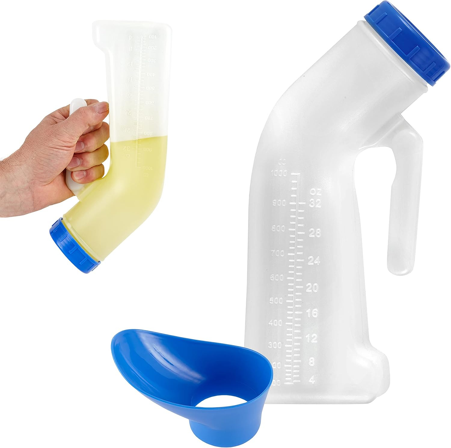 Bote orinal unisex portatil 2 pack con tapa 32 oz para viaje carro y emergencia