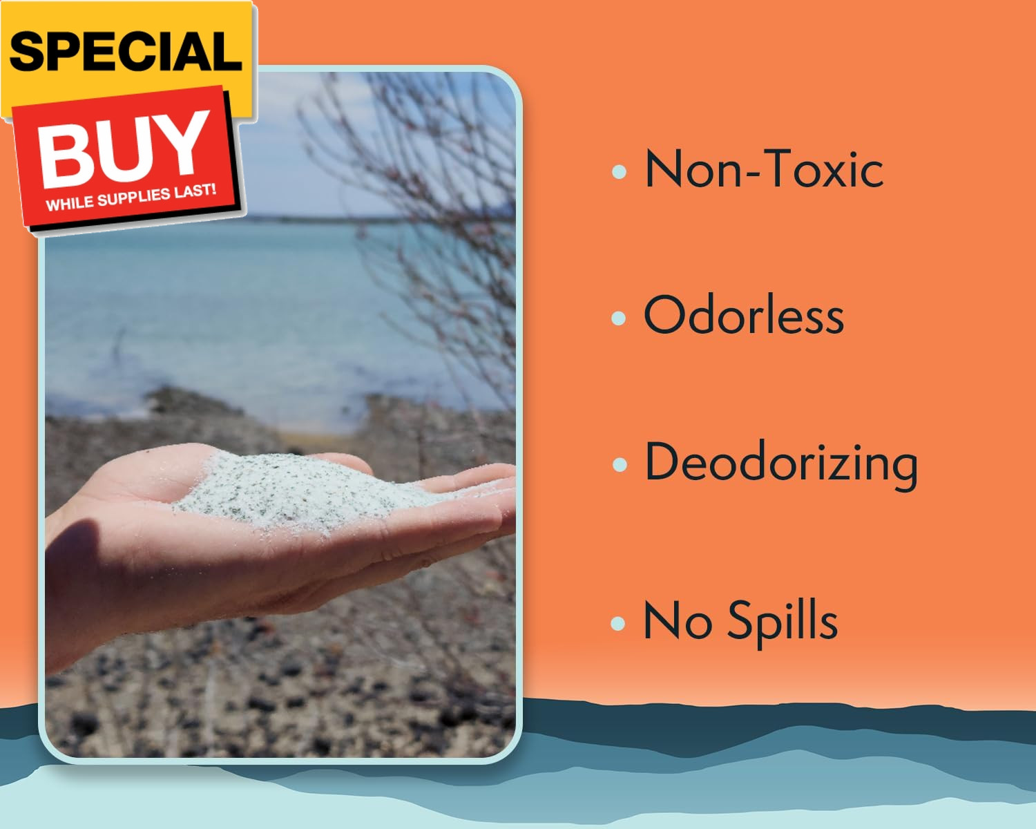 Portable Mini Poo Powder Deodorizing Waste Treatment – 55 Scoops – Pee and Poop