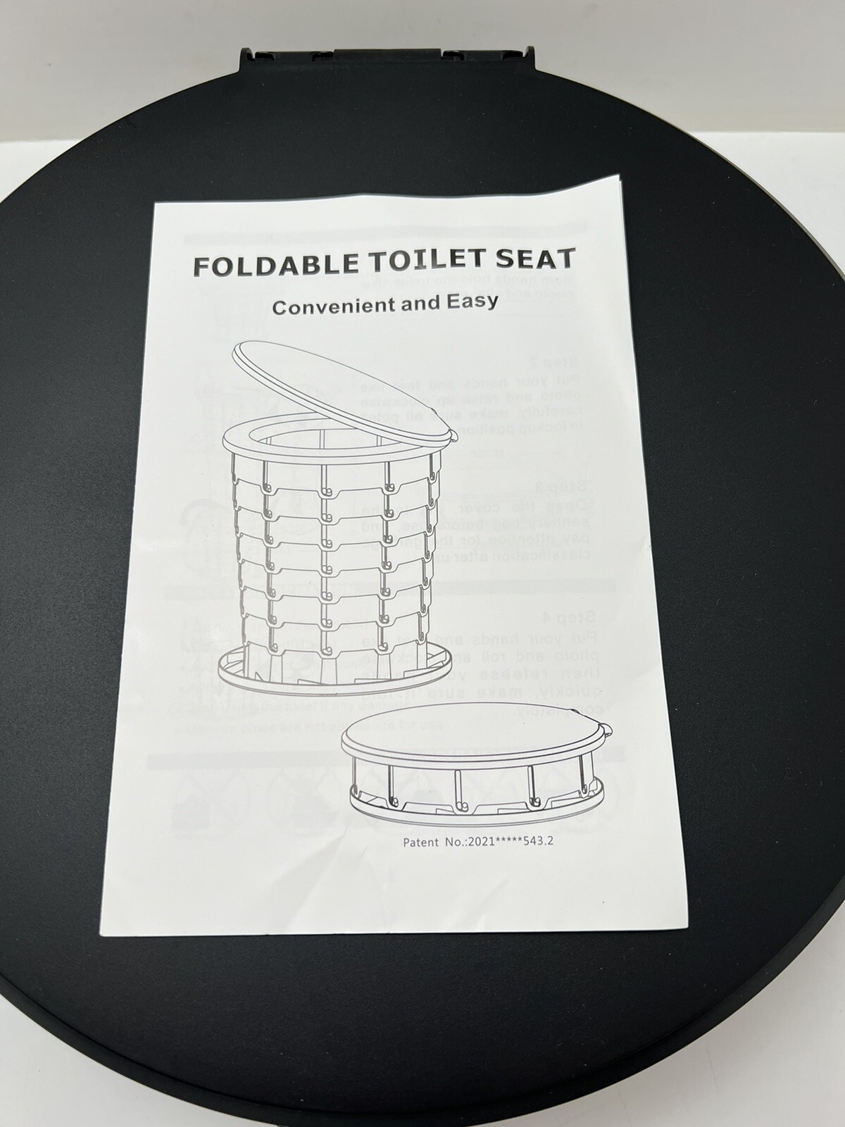 Portable Foldable Toilet Seat Camping Travel Hiking Fishing Watching Games
