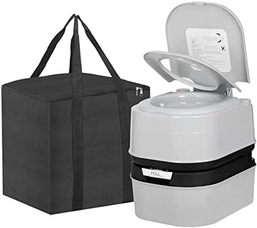 HSM 6.4 Gallon Waste Tank Portable Toilet for Camping RV Boating Fishing Indo…