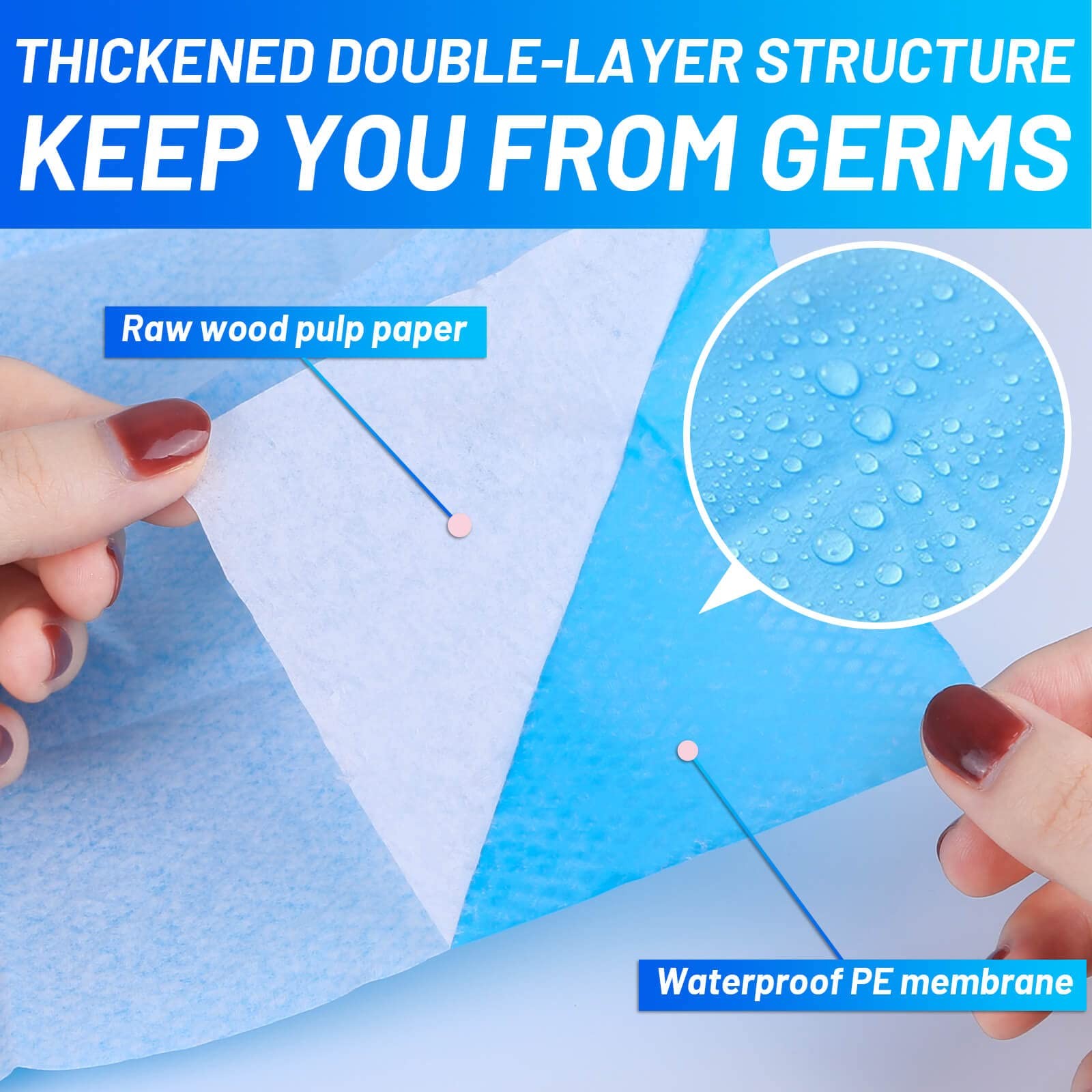30 Pack Toilet Seat Covers Disposable100% Waterproof 30 Pack, XL, 30 Pcs, XL
