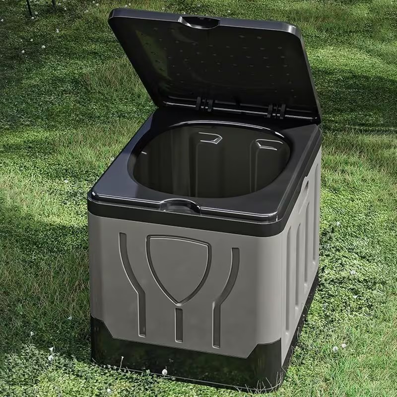 Portable Folding Camping Toilet With Lid Ideal For Camping And Vanlife