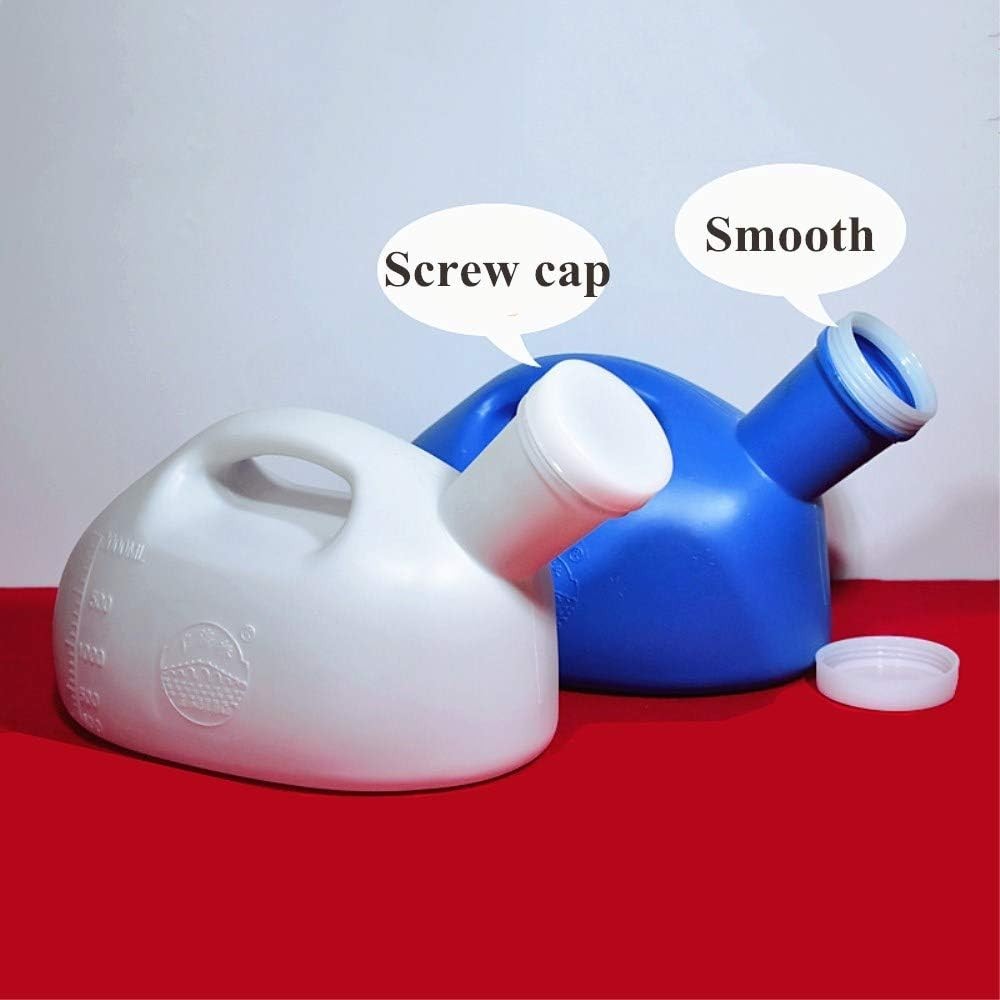 2000ML Male Urinal Portable Mens Potty Pee Bottle Collector Travel Toliet (Blue)