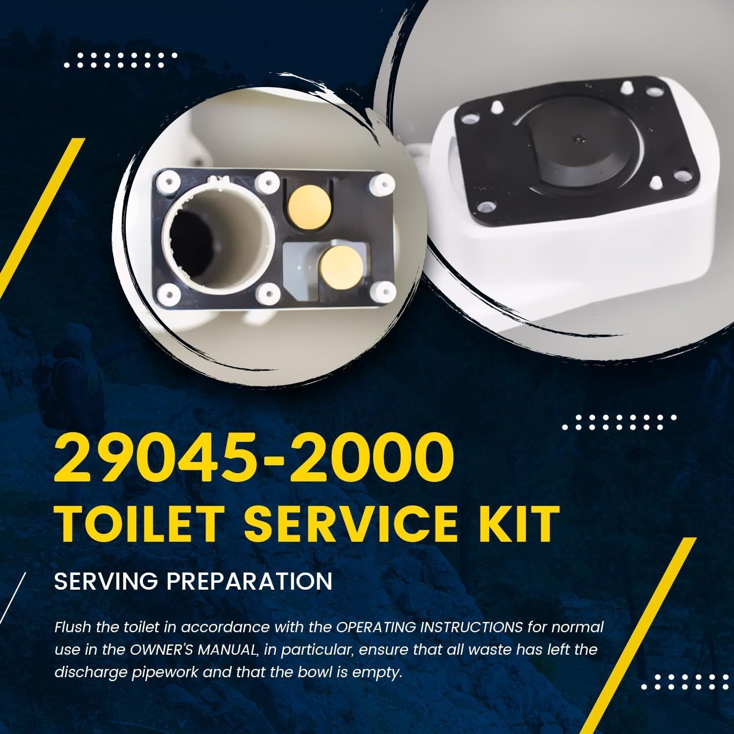 for Jabsco 98-07 29090-2 &29120-2 Series Toilet Marine Manual Toilet Service Kit