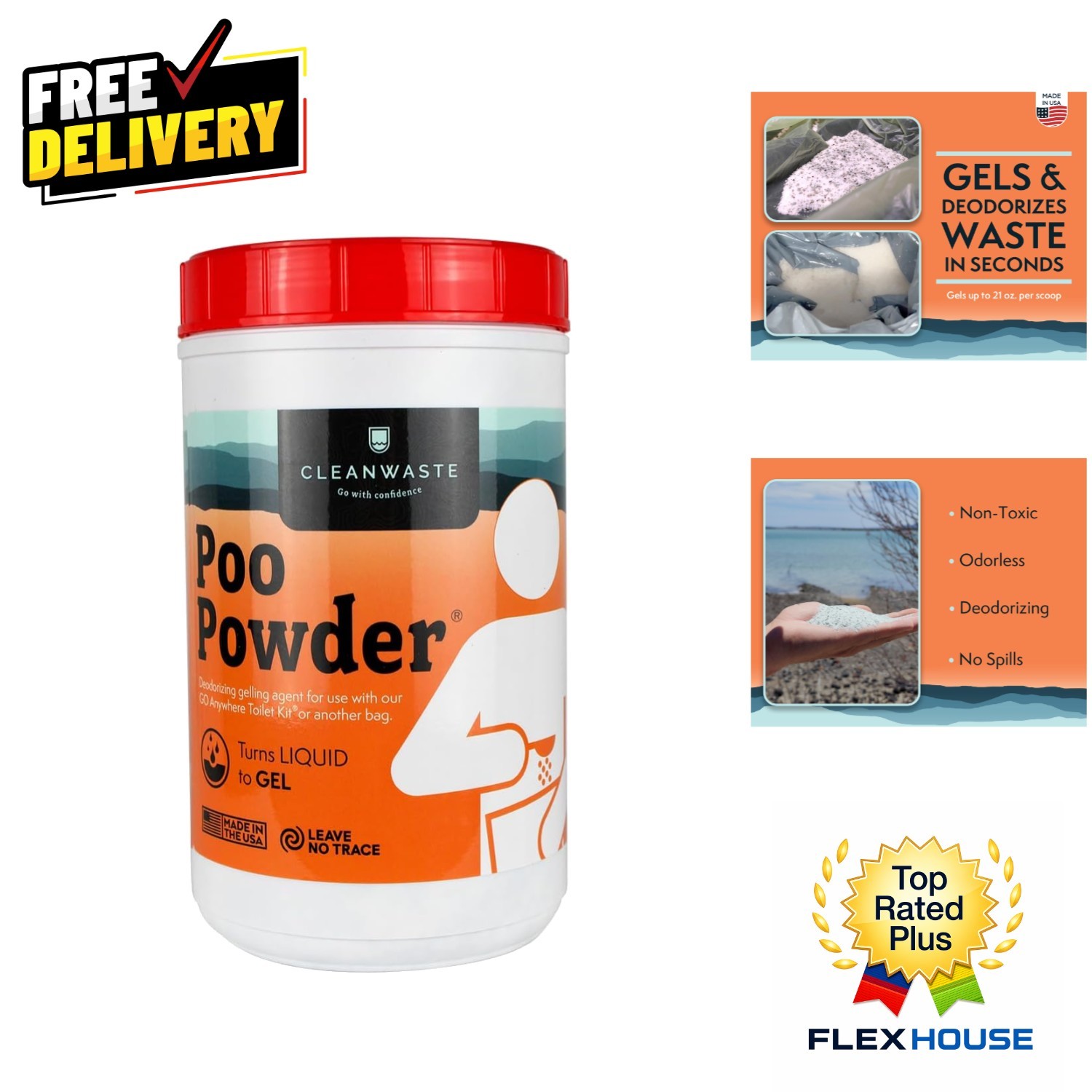 Eco-Friendly Poo Powder for Travel and Emergencies – Sanitary Waste Treatment