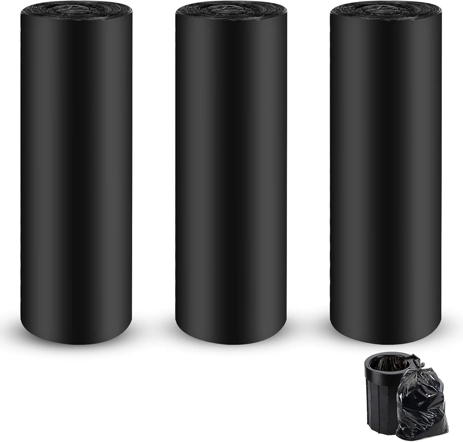 Camping Toilet Bags, 120 PCS (6 Roll) Portable Thickened Toilet Waste Bags