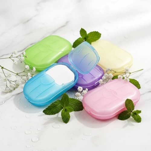 Disposable Soap Sheets Paper 5 Boxes Hand Cleaner Fragrance Mini Color Soaps