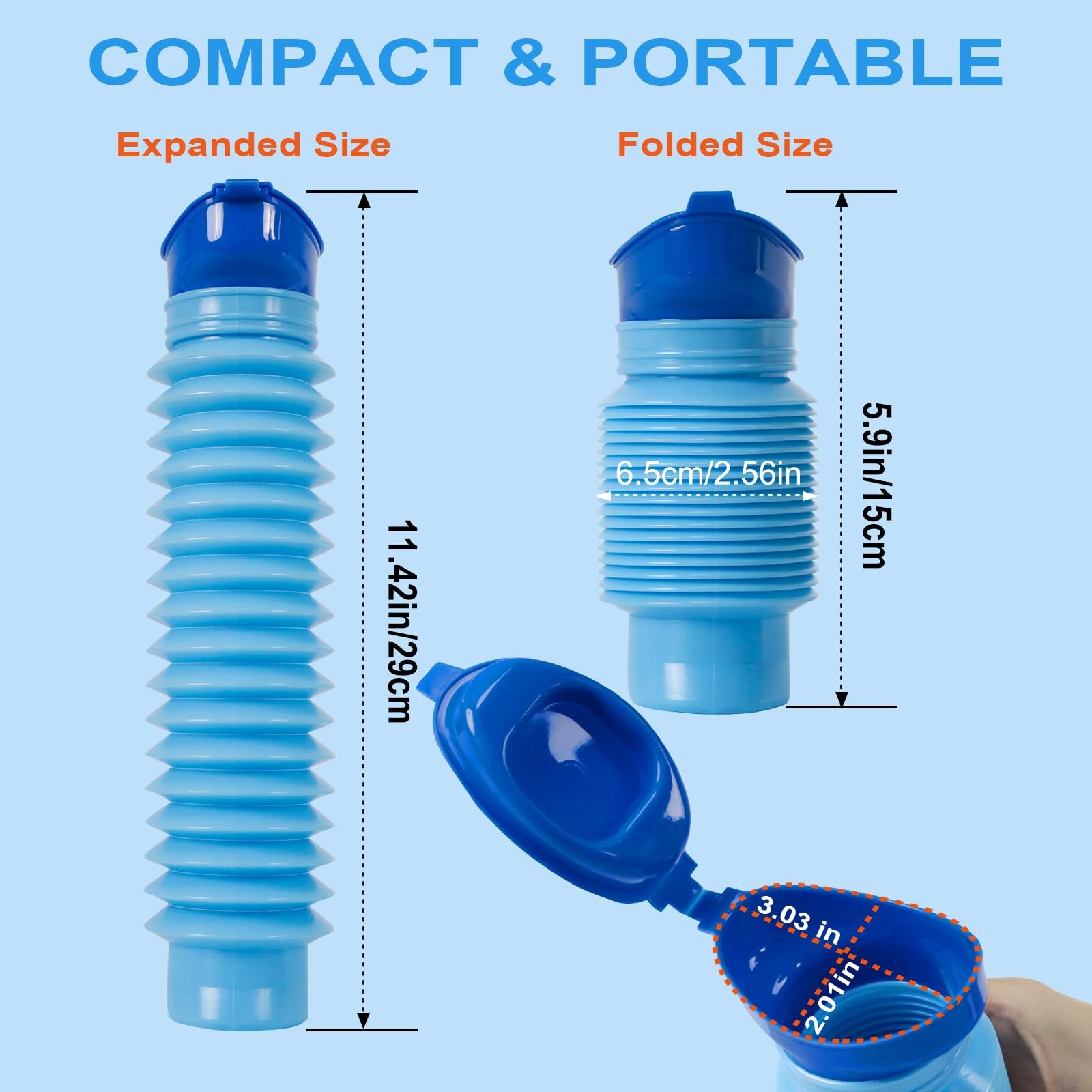 Pee Bottles for Men Portable Urinal for Men Collapsible Urine Bottle 750ML Car