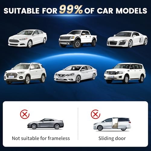 2-Pack Car Side Window Sun Shades – Breathable Mesh Privacy Rect/M 42″*29.5