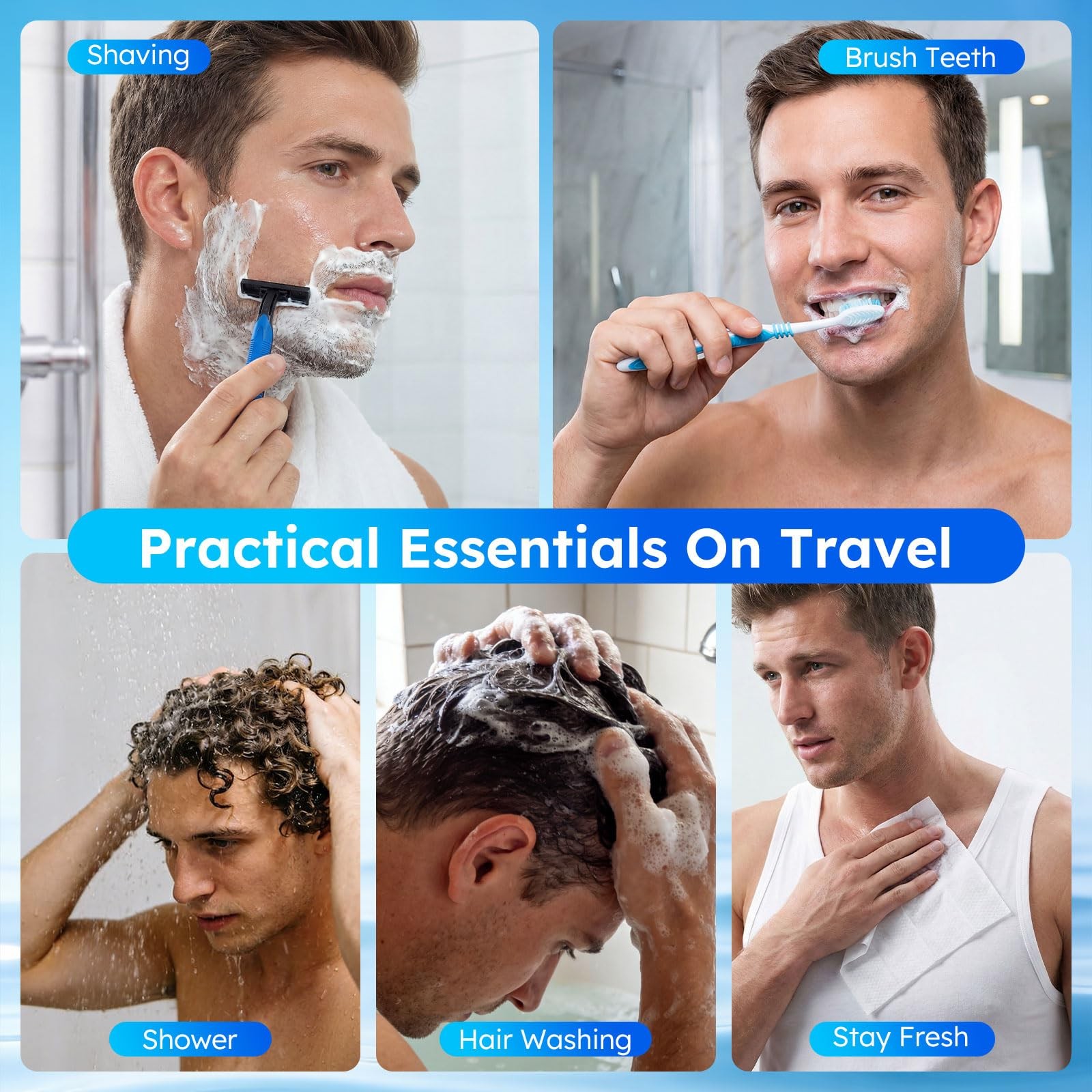 Travel Hygiene Kit Personal Toiletries Bulk, Disposable Homeless Care Package…