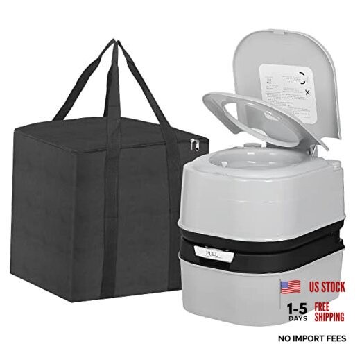 HSM 6.4 Gallon Waste Tank Portable Toilet for Camping RV Boating Fishing
