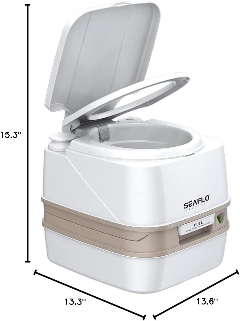 12L Premium Portable Travel Toilet – 3.2 Gallon Waste Tank, 2.6 Gallon Fresh Wat