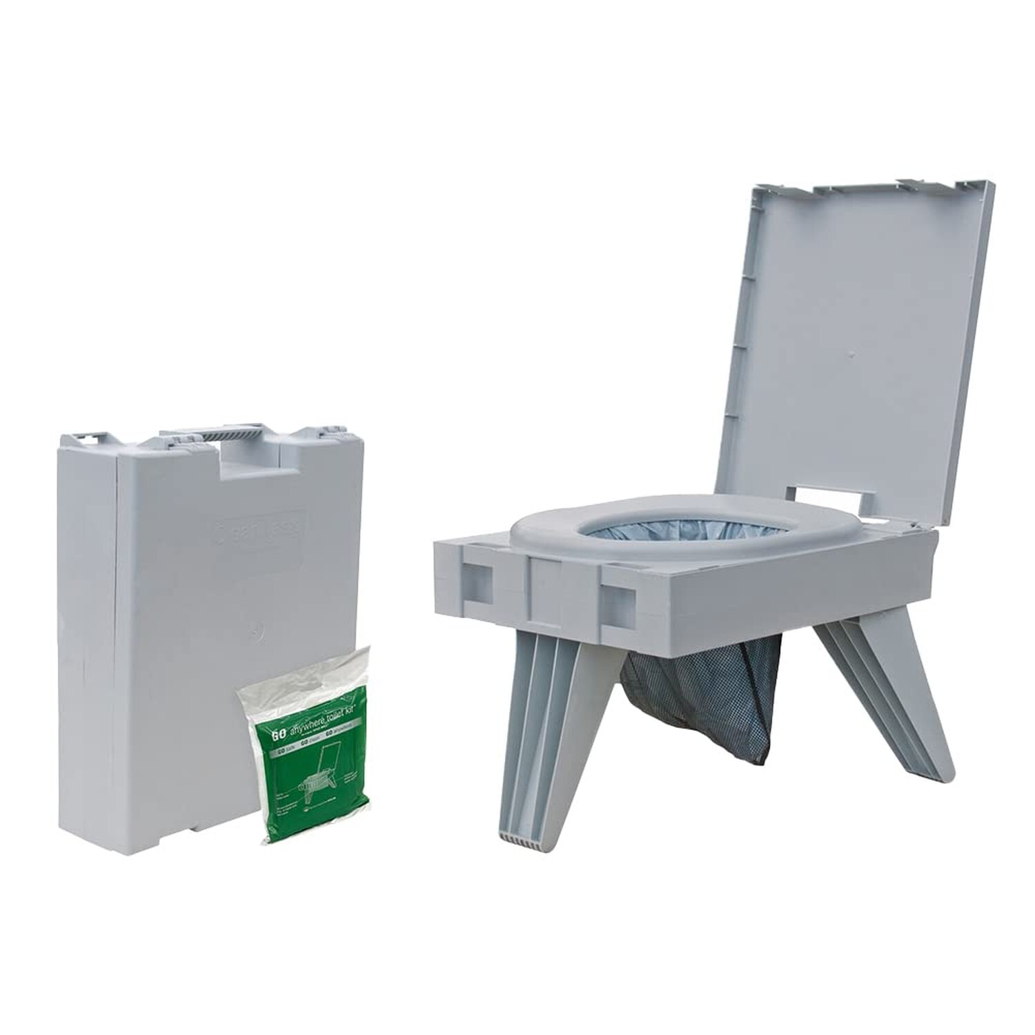 Cleanwaste GO Anywhere Portable Folding Toilet – Plus Bonus Original Wag Bag …