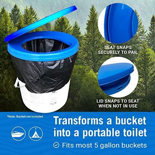 Portable Toilet for Camping Toilet Bucket Toilet Seat Set with Lid for Boatin…