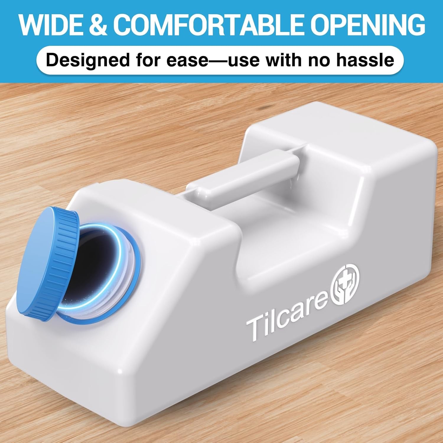 Tilcare Portable Urinals for Men Spill Proof Nighttime Glow in The Dark Lid- 300