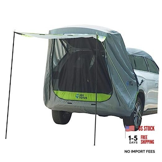 SUV Tailgate Tent with Awning Shade, Car Roof Medium-Standard Grey Green